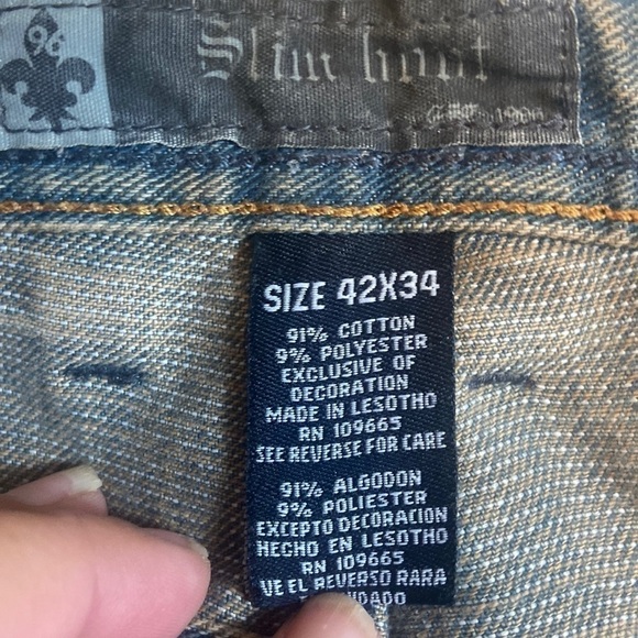 96 Brand Slim Bootcut Faded Jeans - Picture 11 of 11